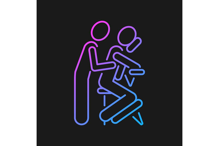 Massage types gradient icons set for dark and light mode
