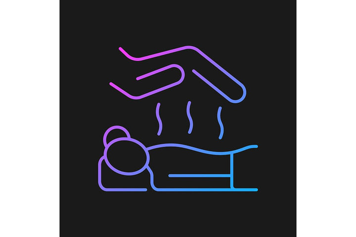 Massage types gradient icons set for dark and light mode