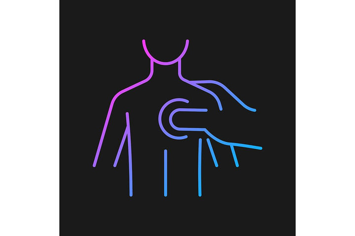 Massage types gradient icons set for dark and light mode