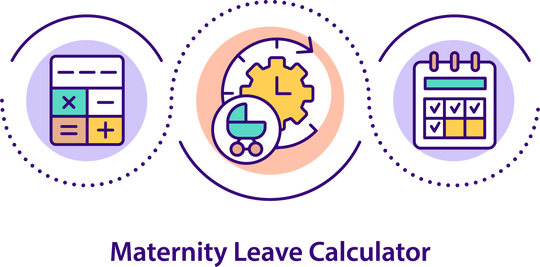 Maternity Leave Duration Icons Bundle