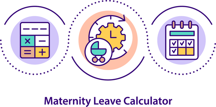 Maternity Leave Duration Icons Bundle