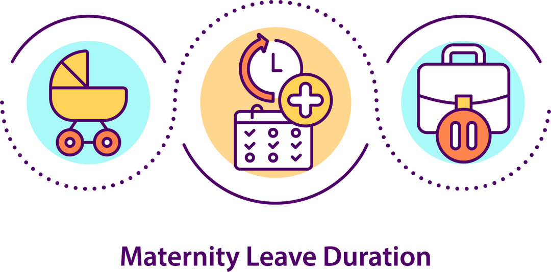Maternity Leave Duration Icons Bundle