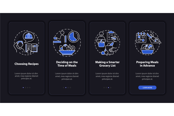 Meal Plan App Page Screen Bundle