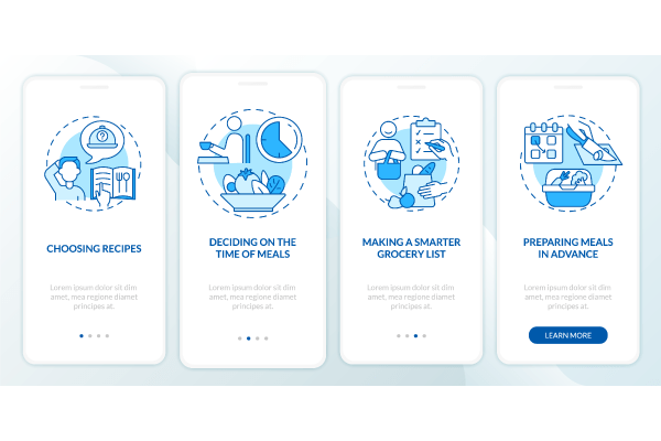 Meal Plan App Page Screen Bundle