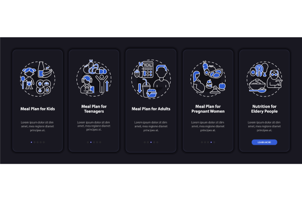 Meal Plan App Page Screen Bundle