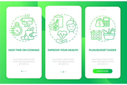 Meal Plan App Page Screen Bundle
