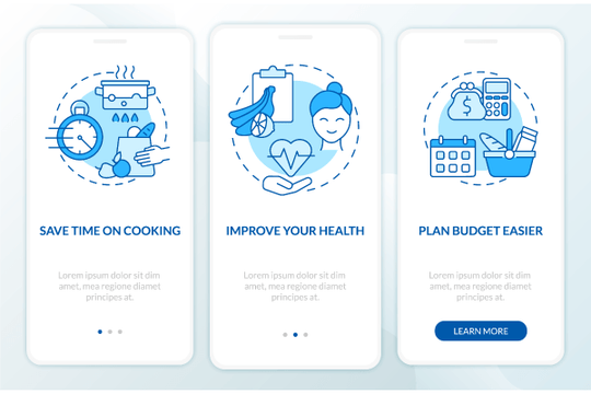 Meal Plan App Page Screen Bundle