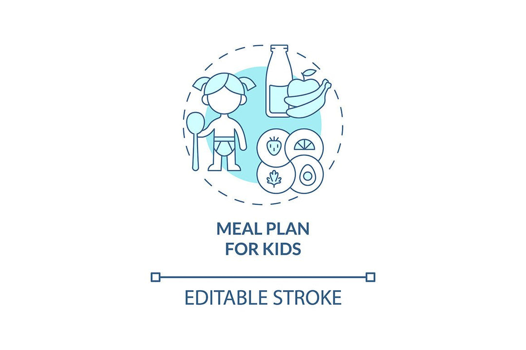 Meal plan related concept icons bundle
