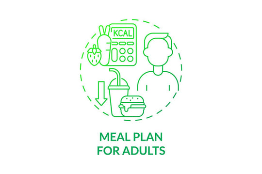 Meal plan related concept icons bundle