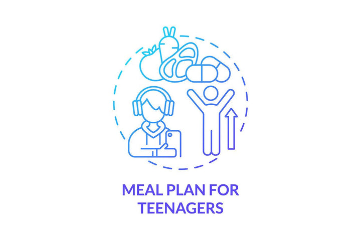 Meal plan related concept icons bundle