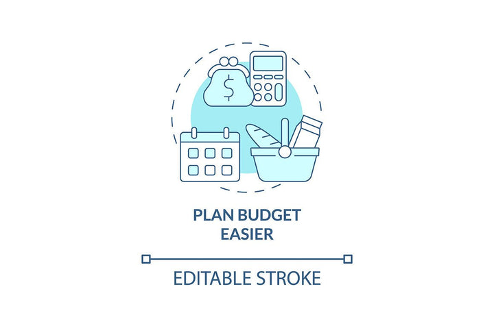 Meal plan related concept icons bundle