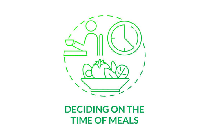Meal plan related concept icons bundle