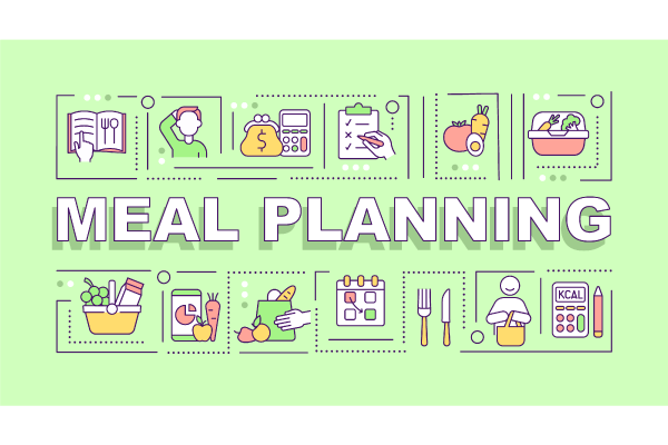 Meal Planning Word Banner Bundle