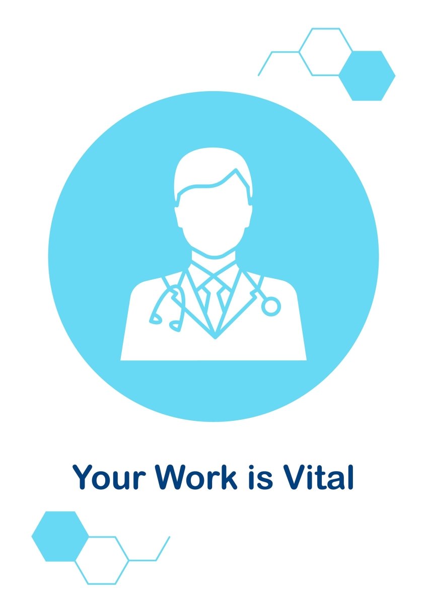 Medical assistants week greeting cards with glyph icon element set