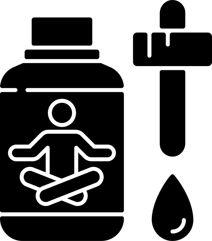Medical treatment black glyph icons set on white space
