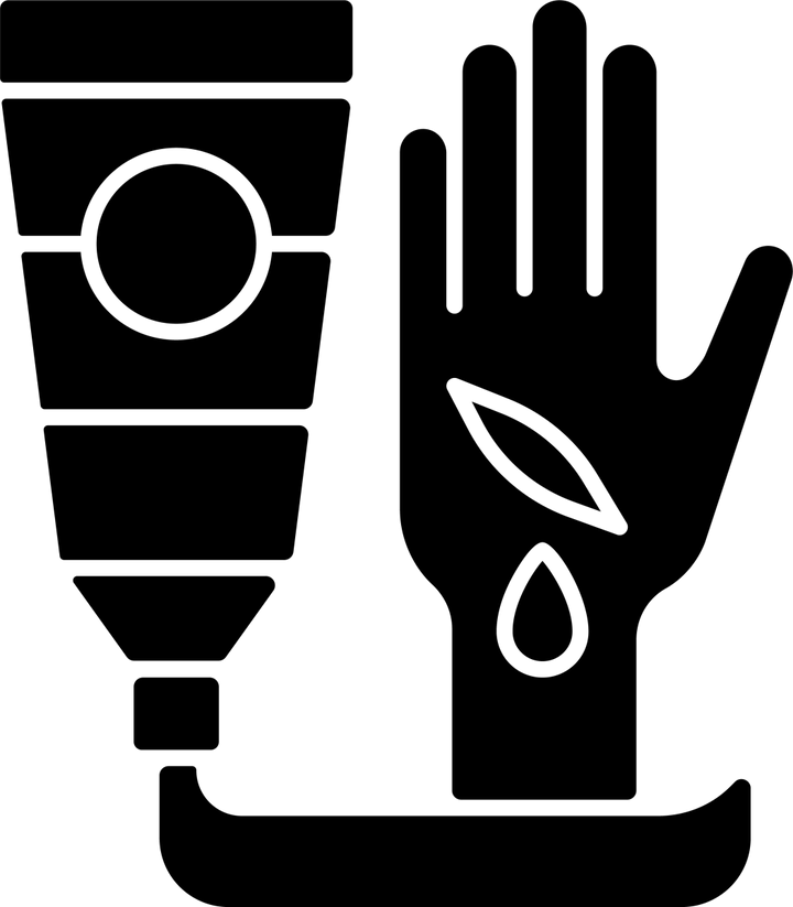 Medical treatment black glyph icons set on white space