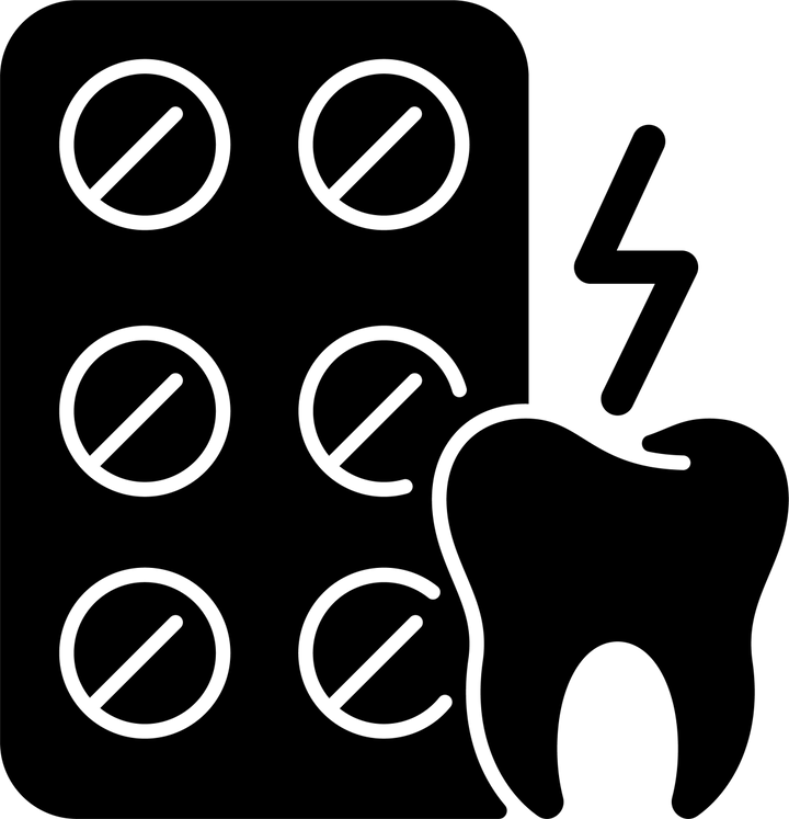 Medical treatment black glyph icons set on white space