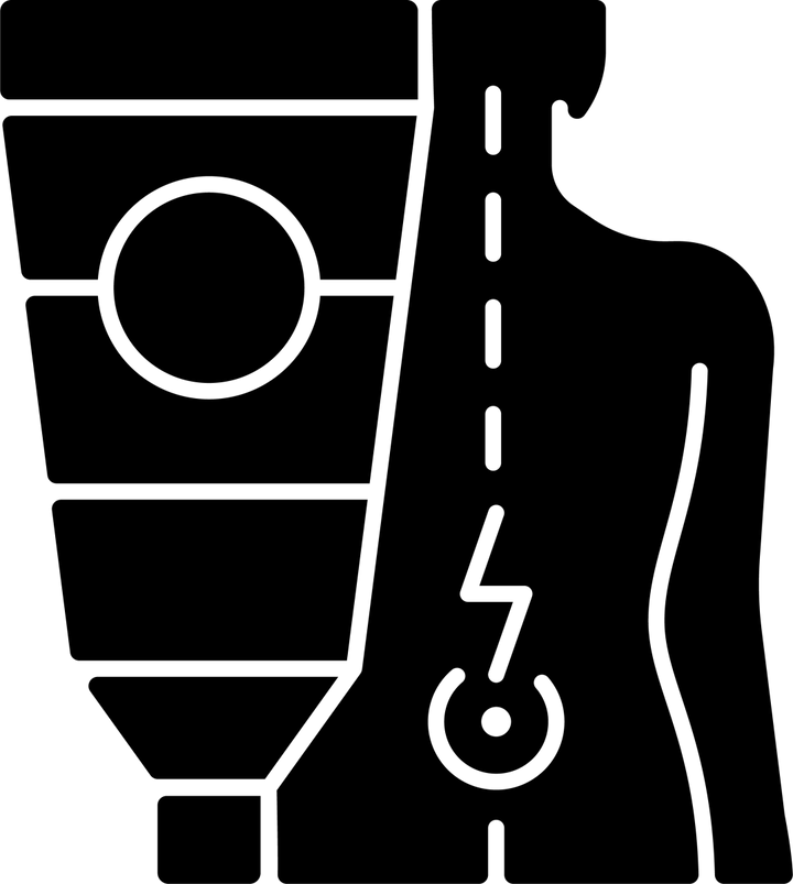 Medical treatment black glyph icons set on white space