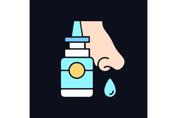 Medical treatment light and dark theme RGB color icons set