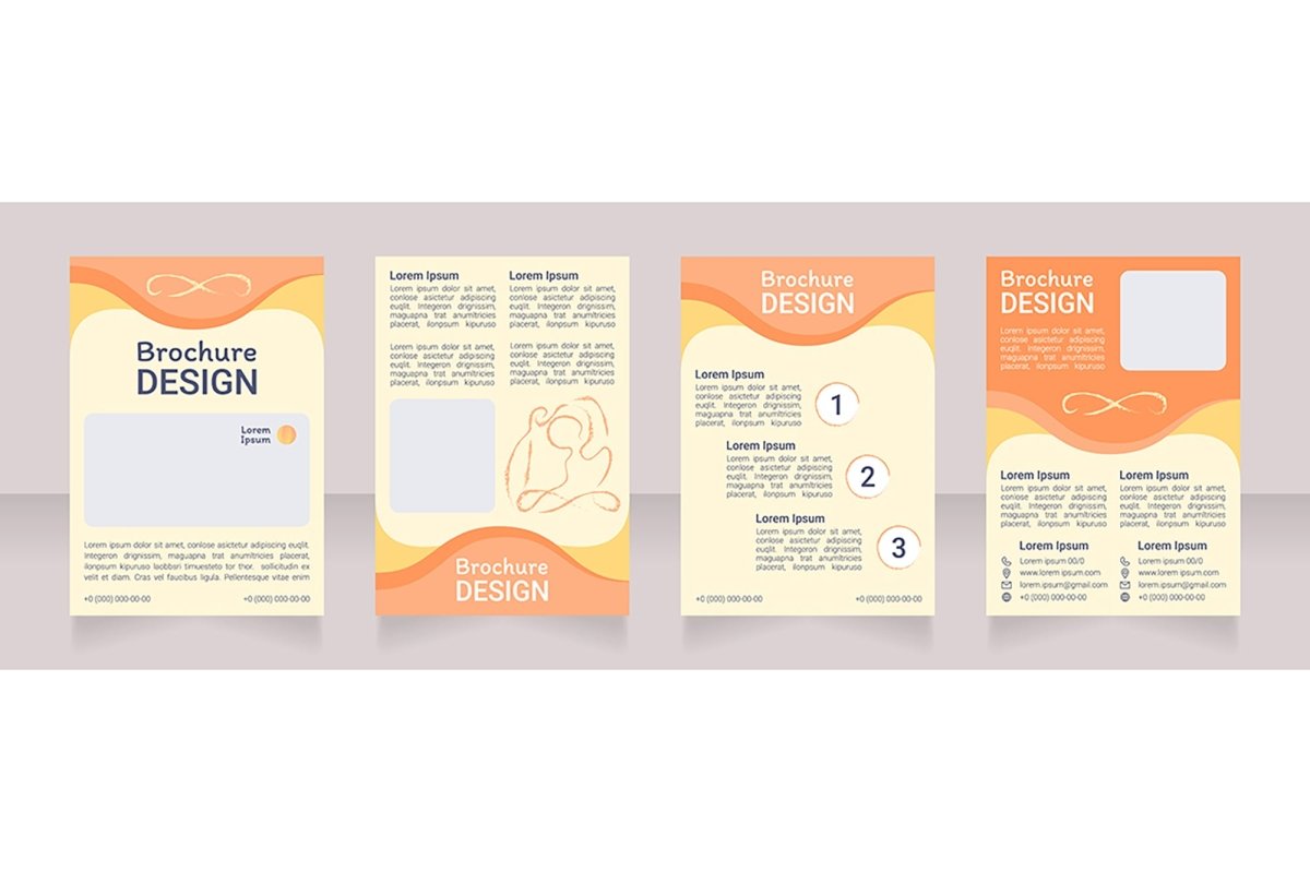 Meditation class brochure template set