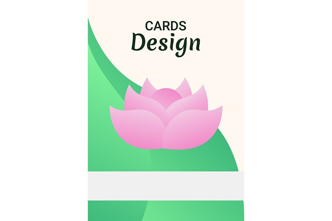 Meditation vector card design template set