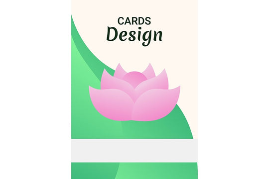 Meditation vector card design template set