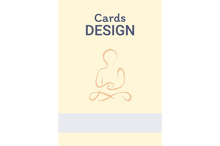 Meditation vector card design template set