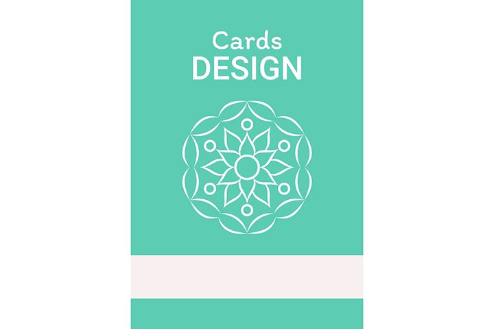 Meditation vector card design template set