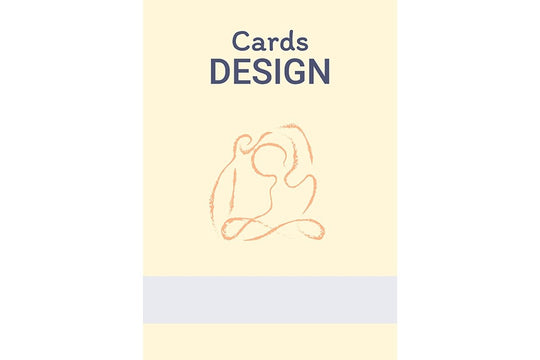 Meditation vector card design template set