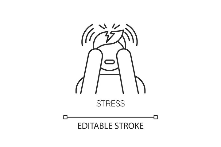 Mental disorder linear icons set