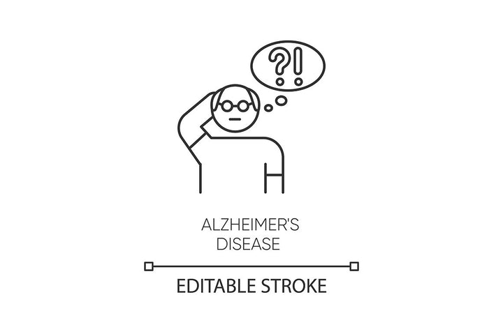 Mental disorder linear icons set