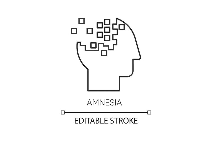 Mental disorder linear icons set