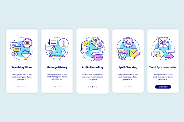 Message Software App Screen Bundle