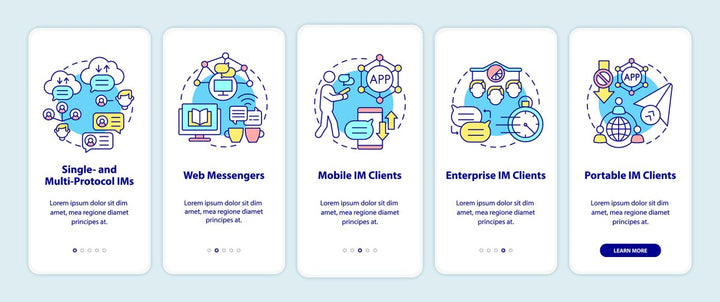 Message Software App Screen Bundle