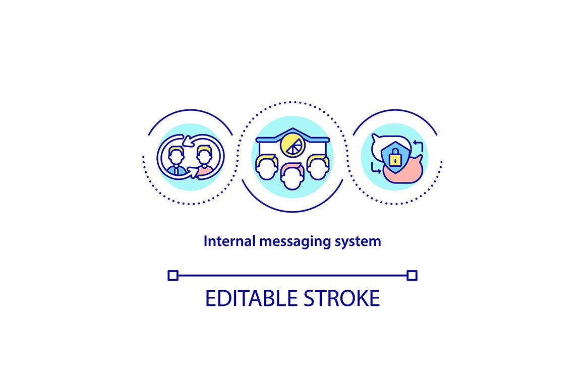 Messaging App Concept Icons Bundle