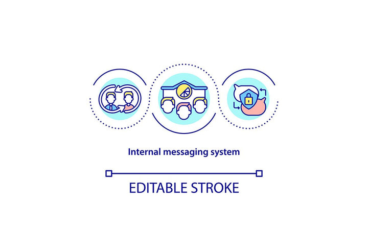 Messaging App Concept Icons Bundle