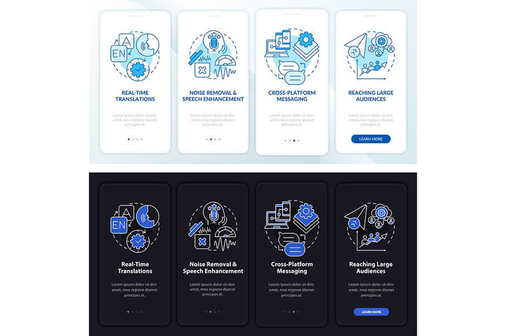 Messaging Software App Screens Bundle