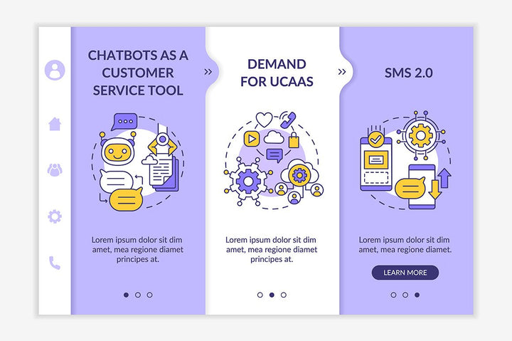 Messaging Software App Screens Bundle