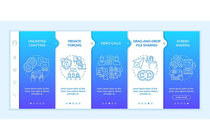 Messaging Software App Screens Bundle