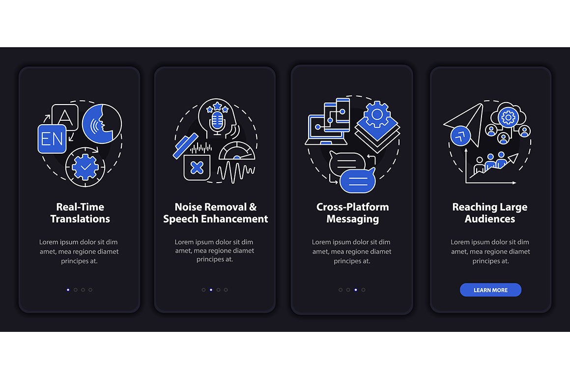 Messaging Software App Screens Bundle