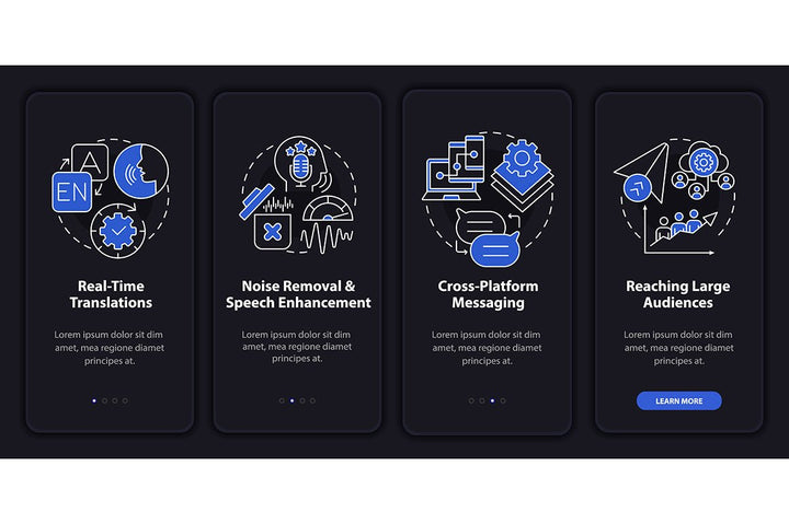 Messaging Software App Screens Bundle