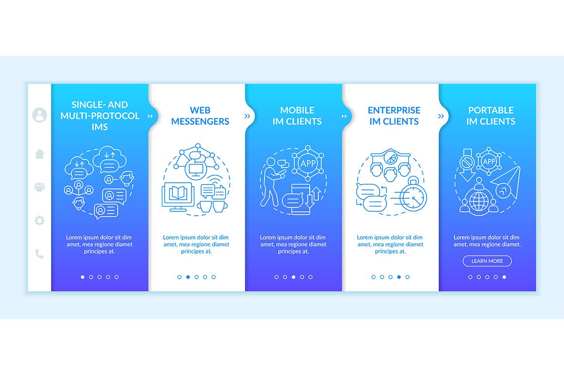 Messaging Software App Screens Bundle