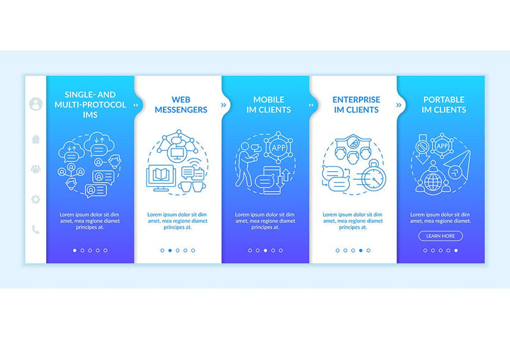 Messaging Software App Screens Bundle