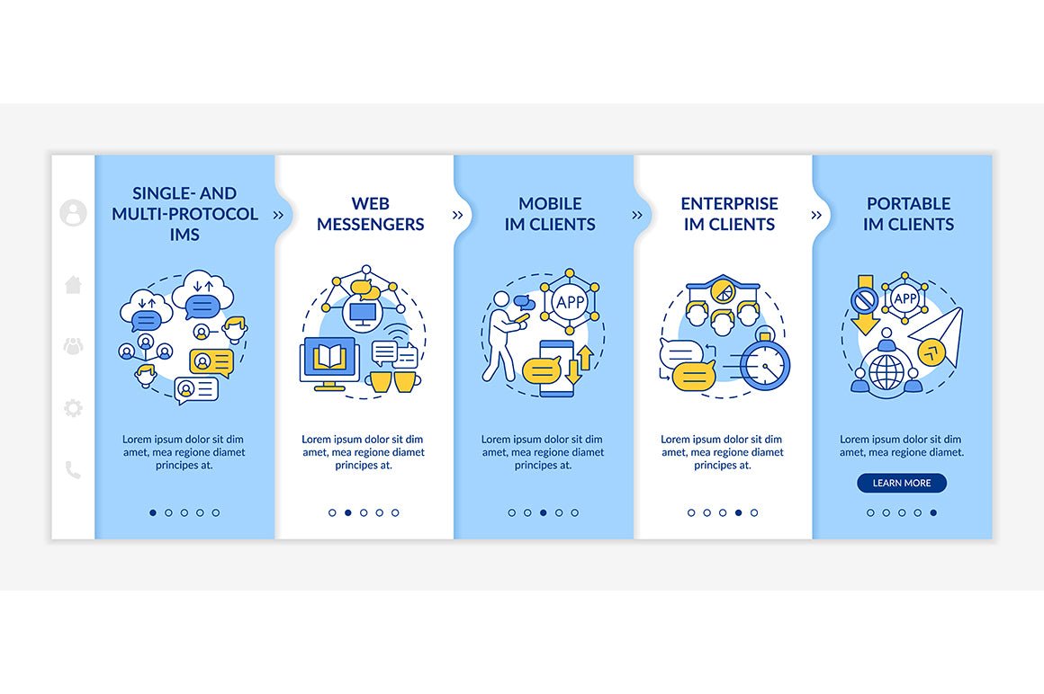 Messaging Software App Screens Bundle