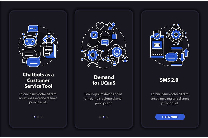 Messaging Software App Screens Bundle
