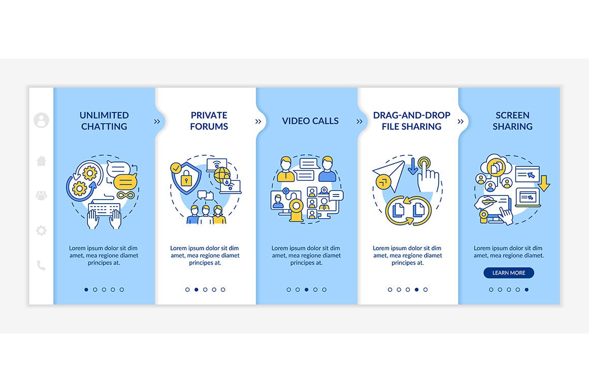 Messaging Software App Screens Bundle