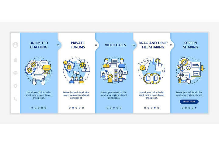 Messaging Software App Screens Bundle
