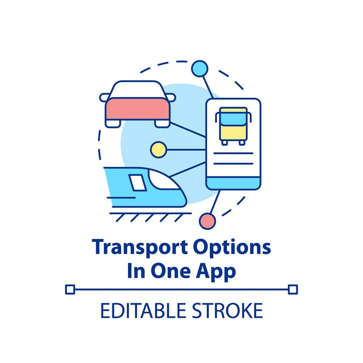 Mobility as service concept icons bundle