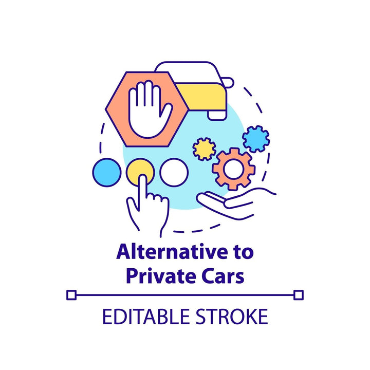 Mobility as service concept icons bundle