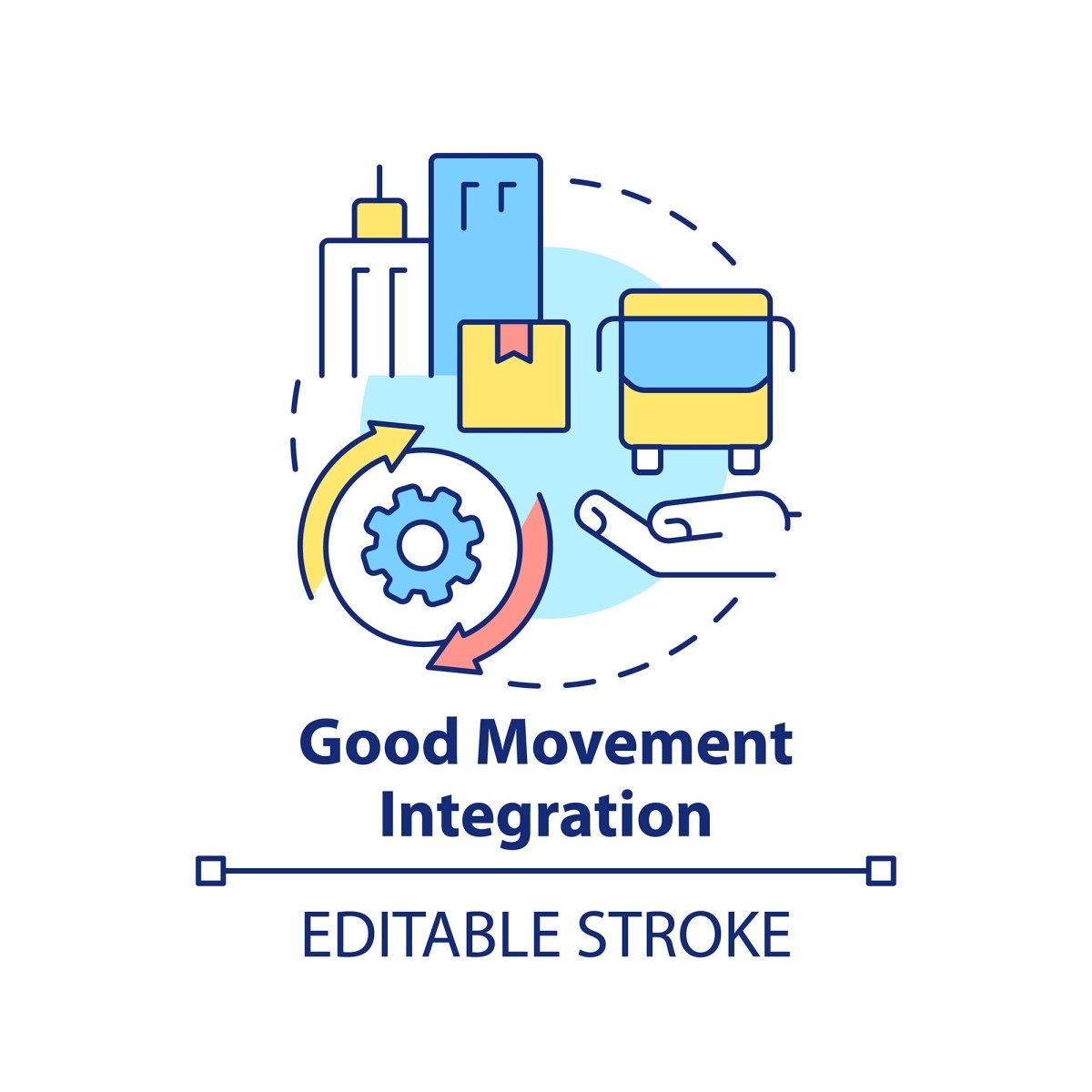 Mobility as service concept icons bundle